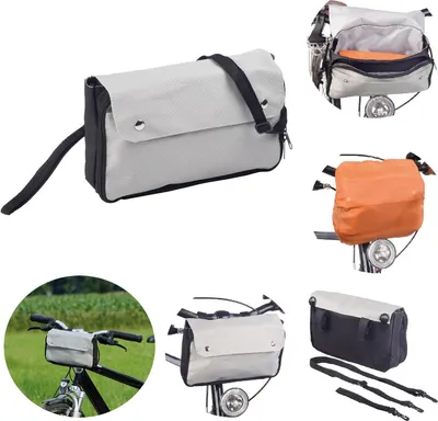 Produktbild von Fahrradtasche Lenker 25x15,5x8,5cm Klettverschlussbändern Lenkertasche Fahrrad