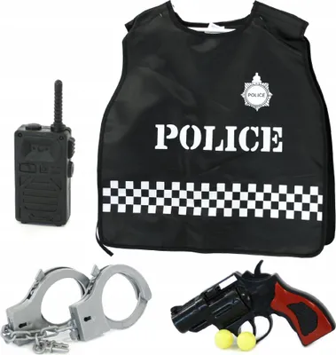Zdjęcie produktu dla ZESTAW POLICJANTA kamizelka STRÓJ PRZEBRANIE
