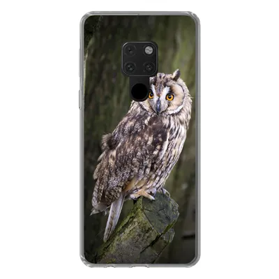 Produktbild von MuchoWow® Handyhülle Schutzhülle Hülle für Huawei P40 Lite Eule - Nahaufnahme - Baum Silikon Softcase Handy Hülle - Handy