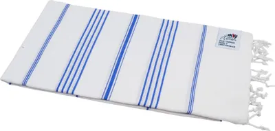 Produktbild von Hamamtuch Saunatuch "Sultan weiß blau" Pestemal 100x180 cm