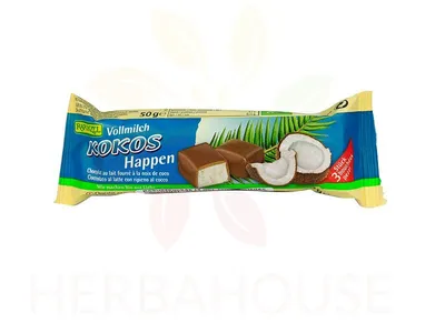 Obrázek produktu pro Rapunzel 287071, Mléčná čokoláda, 50 g, 2337 kJ, 561 kcal, 36,2 g, 30,5 g