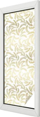 Zdjęcie produktu dla Folia witrażowa - 146x50 cm - wzór witrażowy - nieprzezroczysta dekoracyjna folia do ochrony prywatności - samoprzylepna, ochrona przed promieniowaniem UV - wzór roślinny