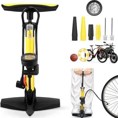 Produktbild von Famanu Fahrradpumpe Hochdruck - Ergonomisch mit Manometer
