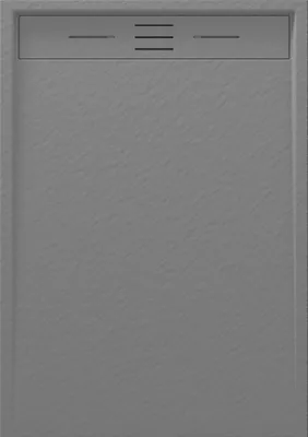 Produktbild von Granitan | Duschwanne VIVA - 100 x 80 cm - Grau - Antirutsch Oberfläche - Elegantes Design
