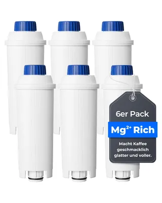 Produktbild von Waterdrop Mg²⁺ Filterkartuschen, Ersatz für De'Longhi® DLSC002, 6 Pack – Größe 6 Stück (1er Pack)