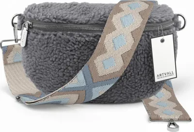 Produktbild von ARTVALL - Umhängetasche Teddy, Klein mit verstellbarem Schultergurt, abnehmbares Taschenband, Crossbody Bag in Blau