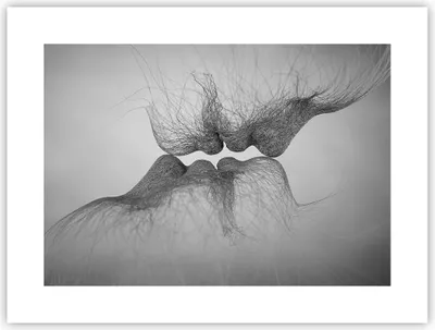Produktbild von Poster - Poster ohne Rahmen - Kuss Liebe Paar - 40x30 cm - Wand Bild - Wanddeko - Wandbilder - Kunstposter - Wandposter - Bilder - Kunstdruck - Wanddekoration - Wandbild - P2XAA40x30-4967