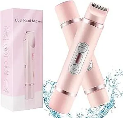 Produktbild von 2 in 1 Electric Lady Shaver, USB wiederaufladbarer elektrischer Doppelkopf-Rasierer, Rasierer Damen, Intimrasierer, Gesichtshaarentferner