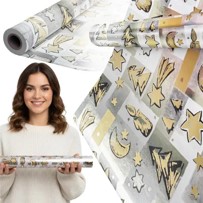 Immagine prodotto di Carta da regalo Paperhit 25 metri Megarolka natalizia per pacchetti