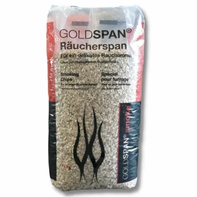 Produktbild von 15 kg / 60 Liter Goldspan smoke 20/160 3,0 – 10,0 mm Räucherchips Buche Räucherspäne