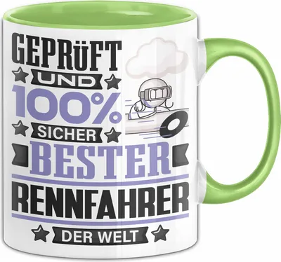 Produktbild von Rennfahrer Geschenk Lustiger Spruch für Rennfahrer Geschenkidee Bester Rennfahrer Der Welt (Grün)