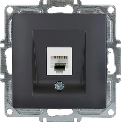 Produktbild von Gunsan Visage Telefon Steckdose 1-fach CAT3 Dunkelsilber