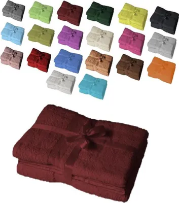 Produktbild von 4 x Saunatuch 500 g/m² 80 x 200 cm Bordeaux