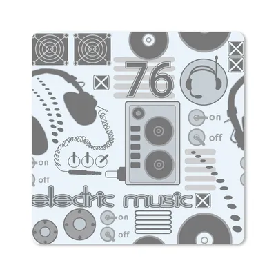Produktbild von MuchoWow® Mauspad Mousepad DJ - Kopfhörer - Vintage - Design 20x20 cm - Mousepads - Maus Mat - Pad - Mausunterlage - Desk Mat - Bureauartikeln