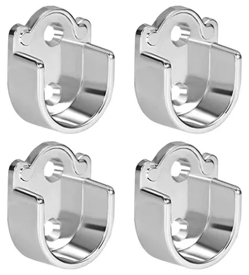 Garderobenstangenhalter, 4 Stück, U-förmig, Zinklegierung, 19 mm