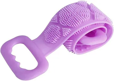 Produktbild von Duschbürste aus Silikon, extra langer Rückenpeeling-Schrubber für die Dusche, reinigende Körperbürste und Badeschwamm