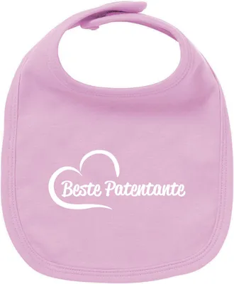 Produktbild von Huuraa Unisex Babylatz Beste Patentante Herz Geschenk Babypink  Baumwolle Beste Patentante Mitbringsel
