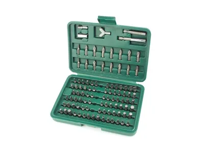 Produktbild von BRÜDER MANNESMANN Bit-Box-Satz 100-teilig in einer Box grün