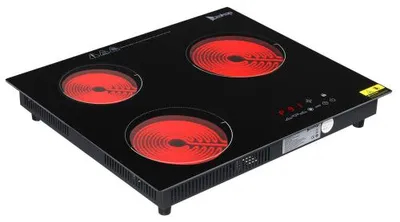 Image de Plaque de cuisson Cuisinière électrique Plaque vitrocéramique Cuisinière électrique 220 V 5300 W 3 zones de cuisson, 30 A, câble d'alimentation en cuivre, câble seul sans fiche