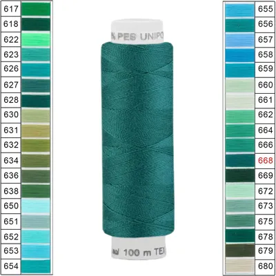 100m / 1 Spule Unipoly 120 TEX14x2 Polyester dunkelgrün