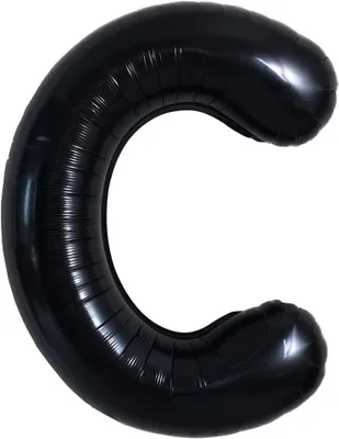 Produktbild von GROßER BALLON 40 CM GEBURTSTAGSBUCHSTABE C SCHWARZ DEKORATIV