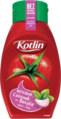 Zdjęcie produktu dla Kotlin Ketchup Czosnek-Bazylia 450 G