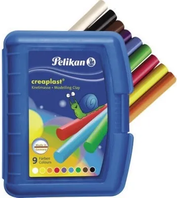 Produktbild von Pelikan Kinderknete Creaplast 198/9 blau 9 Stangen