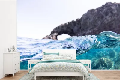 Produktbild von MuchoWow® Fototapete für Wohnzimmer oder Schlafzimmer Wandtapete Vinyl Motivtapete Wasser - Golf - Meer - 420x280 cm - Zimmer für Kinder