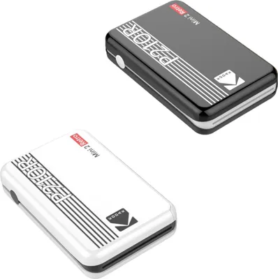 Produktbild von Kodak Mini 2 Retro, Farbstoffsublimation, 2.1" x 3.4" (5.3 x 8.6 cm), Randloser Druck, Bluetooth, Weiß