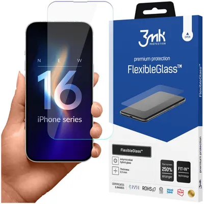 Obrázek produktu pro 3mk FlexibleGlass - Hybridní sklo pro iPhone 16