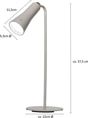 Produktbild von Northpoint 3in1 LED Akku Tischlampe 4-stufig dimmbar klatweißes Licht 6500K 150lm Touchtaste