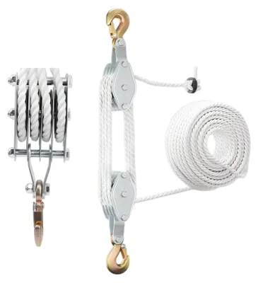 Flaschenzug 4400 LB mit 20 m Nylonseil und Kabelbremse