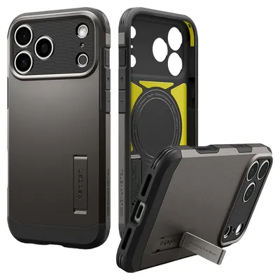 Productafbeelding van Spigen Tough Armor Backcover MagSafe voor de Apple iPhone 18 Pro / 17 Pro - Gunmetal