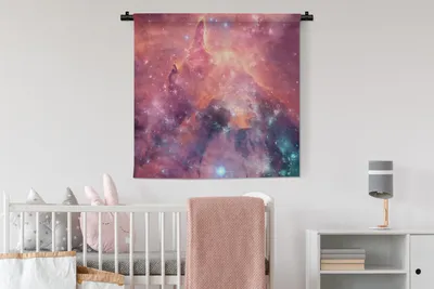 Produktbild von MuchoWow® Wandteppich Wandbehang Weltraum - Sterne - Universum 90x90 cm Tapisserie Dekoration Wandtuch - Wandaufhänger
