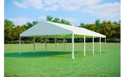 Produktbild von Partyzelt 6x8m PREMIUM - flammhemmend - Weiß