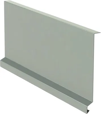 Produktbild von Ortgangblech für Kantendachplatte Br. 250 mm, 1 m, beidseitig CLR-farbig, Hellgrau RAL 7005