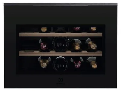 Produktbild von Electrolux KBW6T, Weinkühler mit Kompressor, Integriert, 15 Flasche(n), 90 W, Schwarz, Schwarz