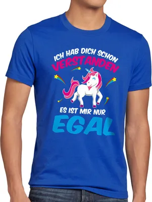 Produktbild von BaumwolleCloud Ich hab dich schon verstanden - es ist mir nur egal Herren T-Shirt Einhorn Unicorn