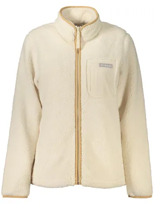 Produktbild von Damen-Sweatshirt Weiß mit Reißverschluss - Regular Fit & Kontrastdetails