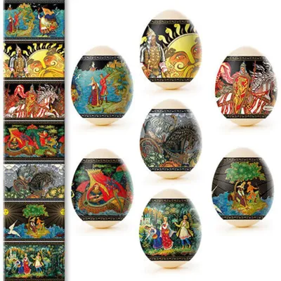 Produktbild von Ostereier Dekoration Schrumpffolie Ostern Zauberfolie Thermofolie Märchen