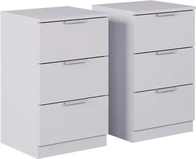 Produktbild von Nachttisch Vicco Fino Weiß mit Schubladen, Model 58533