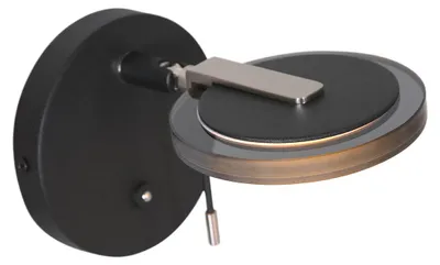 Immagine prodotto di Steinhauer - lampada da parete - Turound - nero - vetro metallo - lampada da letto - LED - 3095ZW