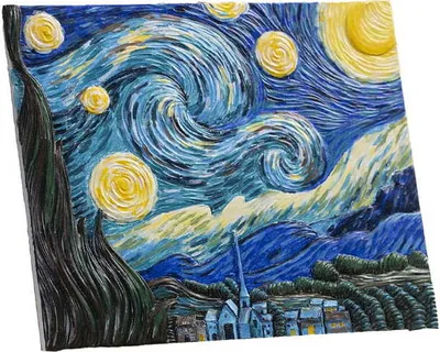 Image de peinture 3D - Ciel étoilé en bas-relief