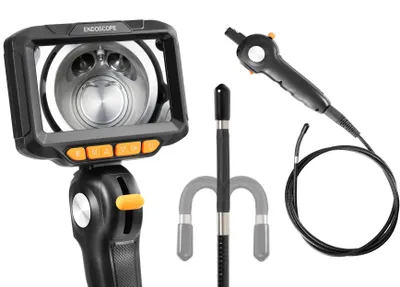 Produktbild von SEVICO Endoskopkamera mit 5-Zoll-Display 6-mm-Sonde 360° beweglichem Kamerakopf 1,5-m-Kabel und LED-Beleuchtung F63