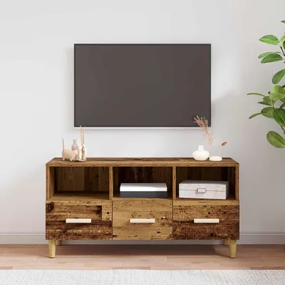 Immagine prodotto di Maison Exclusive - Mobile TV 102 x 36 x 50 cm, realizzato in legno massello e pannelli di legno