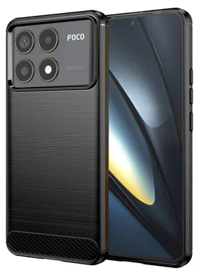 Obrázek produktu pro Techsuit Carbon Silicone Back Cover Case pro Xiaomi Poco F6 Pro - Black