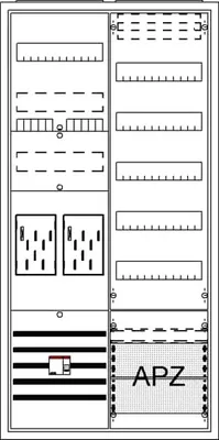 Produktbild von Striebel und John BA27CML Komplettschrank, AP BKE-I, A27 2Z1V5A2OVR 2CPX054238R9999