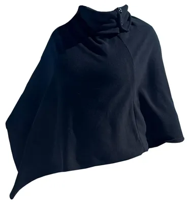 Produktbild von PULI Damen Poncho Schal Cashmere Feeling | Strick Cape Cardigan für Frauen | Weicher Übergangsponcho Überwurf | Eleganter Damen Umhang | Wärmender Poncho Mantel