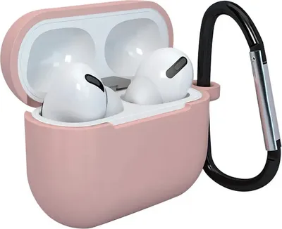 Produktbild von Hülle für AirPods 3 Silikon Soft Kopfhörer Cover + Schlüsselanhänger Karabiner Anhänger Pink (Hülle D)