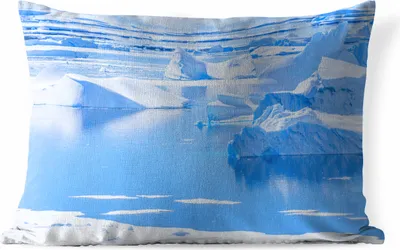 Produktbild von MuchoWow® Outdoor Kissen - Meer - Eis - Wasser - 50x30 cm - Wetterfest - Lounge Kissen - Sofa kissen - Wohnzimmer Dekoration